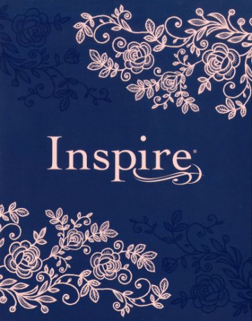 Inspire Bible NLT (Hardcover LeatherLike, Navy) - Hardcover With ribbon marker(s) Wide margin