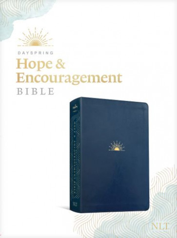 NLT DaySpring Hope & Encouragement Bible (LeatherLike, Navy Blue) - LeatherLike Navy Blue With ribbon marker(s)