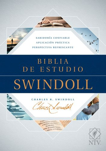Biblia de estudio Swindoll NTV (Tapa dura, Azul, Índice) - Hardcover With thumb index