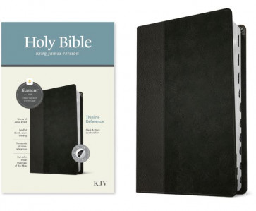 KJV Thinline Reference Bible, Filament Enabled Edition  - LeatherLike Black/Onyx Imitation Leather With thumb index