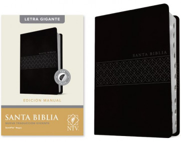 Santa Biblia NTV, Edición manual, letra gigante (SentiPiel, Negro, Índice, Letra Roja) - LeatherLike With thumb index and ribbon marker(s)