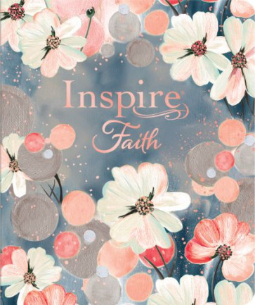 Inspire FAITH Bible NLT (LeatherLike, Watercolor Garden, Filament Enabled) - LeatherLike Watercolor Garden With ribbon marker(s) Wide margin