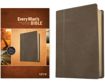 Every Man's Bible NIV (LeatherLike, Pursuit Granite) - LeatherLike Pursuit Granite With ribbon marker(s)