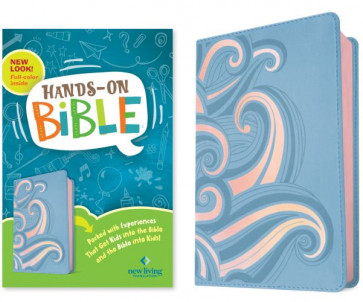 NLT Hands-On Bible, Third Edition (LeatherLike, Periwinkle Pink Waves) - LeatherLike Periwinkle Pink Waves With ribbon marker(s)