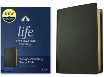 KJV Life Application Study Bible, Third Edition (Genuine Leather, Black, Red Letter) - Genuine Leather Genuine Leather With ribbon marker(s)