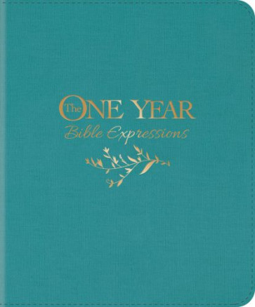One Year Bible Expressions NLT (LeatherLike, Tidewater Teal) - LeatherLike Tidewater Teal With ribbon marker(s) Wide margin