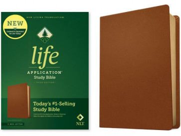 NLT Life Application Study Bible, Third Edition (Genuine Leather, Brown, Red Letter) - Genuine Leather With ribbon marker(s)