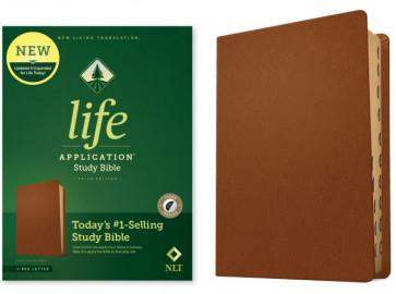 NLT Life Application Study Bible, Third Edition (Genuine Leather, Brown, Indexed, Red Letter) - Genuine Leather With thumb index and ribbon marker(s)