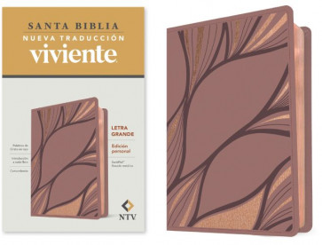 Santa Biblia NTV, Edición personal, letra grande (SentiPiel, Rosado metálico) - LeatherLike Rose Metallic With ribbon marker(s)