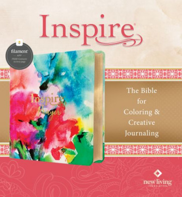 Inspire PRAYER Bible NLT (LeatherLike, Joyful Colors with Gold Foil Accents, Filament Enabled) - LeatherLike Joyful Colors with Gold Foil Accents Imitation Leather With ribbon marker(s)