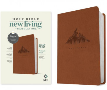 NLT Giant Print Premium Value Bible, Filament-Enabled Edition (LeatherLike, British Tan Mountain) - LeatherLike British Tan Mountain