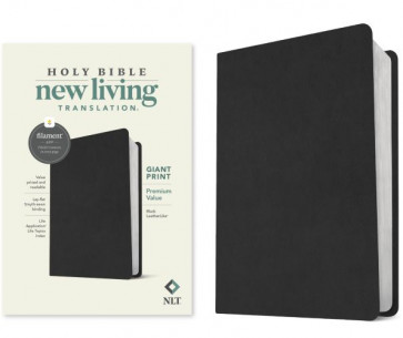 NLT Giant Print Premium Value Bible, Filament-Enabled Edition (LeatherLike, Black) - LeatherLike