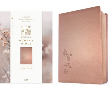 KJV Every Woman's Bible, Filament Enabled (LeatherLike, Rose Gold, Red Letter) - LeatherLike Rose Gold Imitation Leather With ribbon marker(s)
