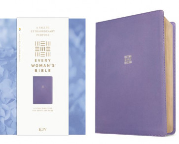 KJV Every Woman's Bible, Filament Enabled (LeatherLike, Periwinkle Purple, Red Letter) - LeatherLike Periwinkle Purple Imitation Leather With ribbon marker(s)