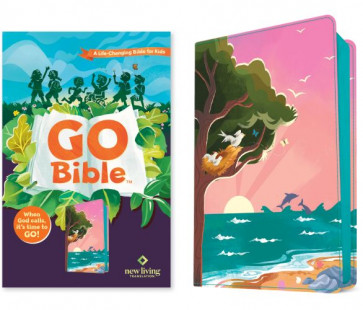 NLT Go Bible for Kids  (LeatherLike, Beach Sunrise) - LeatherLike Sunset Beach