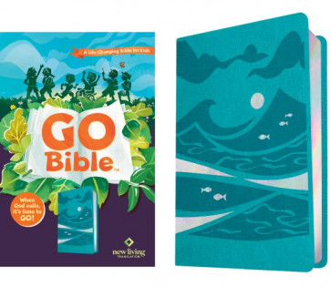 NLT Go Bible for Kids  (LeatherLike, Teal Ocean) - LeatherLike