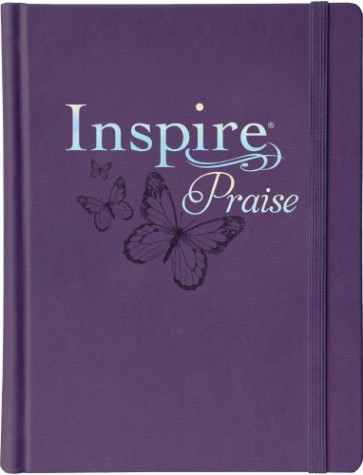 Inspire PRAISE Bible NLT (Hardcover LeatherLike, Purple, Filament Enabled) - Hardcover With ribbon marker(s) Wide margin