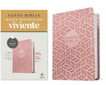 Biblia valor prémium NTV, letra grande con Filament (SentiPiel, Rosa) - LeatherLike With ribbon marker(s)