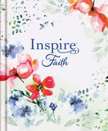 Inspire FAITH Bible Large Print, NLT (Hardcover, Wildflower Meadow, Filament Enabled) - Hardcover Wildflower Meadow With ribbon marker(s) Wide margin