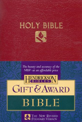 NRSV Gift & Award Bible, Flexisoft  - Sewn Burgundy Imitation Leather