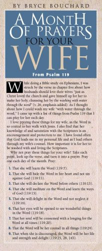 A Month of Prayers for Your Wife from Psalm 119 50-pack - Cards