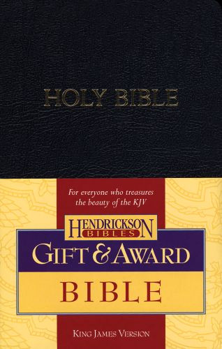 KJV Gift & Award Bible (Imitation Leather, Black, Red Letter) - Sewn Imitation Leather
