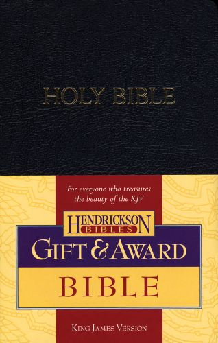 KJV Gift & Award Bible (Imitation Leather, Black, Red Letter) - Sewn Imitation Leather