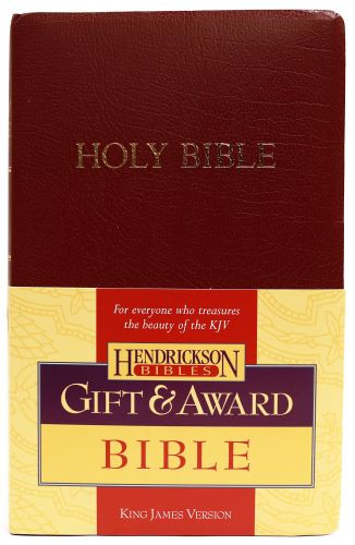 KJV Gift & Award Bible (Imitation Leather, Burgundy, Red Letter) - Sewn Burgundy Imitation Leather