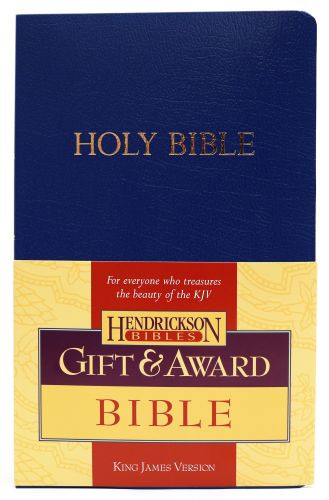 KJV Gift & Award Bible (Imitation Leather, Blue, Red Letter) - Sewn Imitation Leather