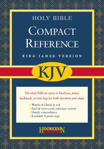 KJV Large Print Compact Reference Bible  - Sewn Black Bonded Leather