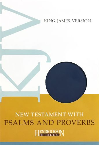 KJV New Testament with Psalms and Proverbs, Flexisoft  - Sewn Blue Imitation Leather With ribbon marker(s)