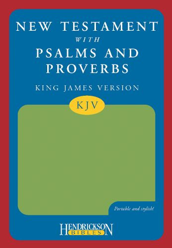 KJV New Testament with Psalms and Proverbs  - Unsewn / adhesive bound Green Imitation Leather With ribbon marker(s)