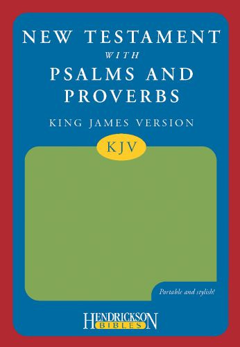 KJV New Testament with Psalms and Proverbs  - Unsewn / adhesive bound Green Imitation Leather With ribbon marker(s)