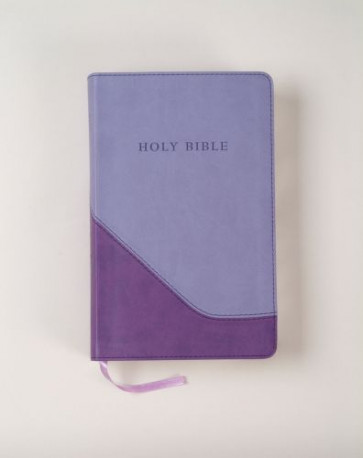 KJV Personal Size Giant Print Reference Bible (Flexisoft, Lavender/Purple, Red Letter) - Sewn Lavender Imitation Leather With ribbon marker(s)