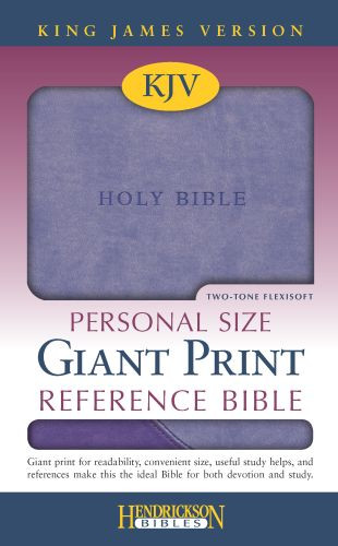 KJV Personal Size Giant Print Reference Bible (Flexisoft, Lavender/Purple, Red Letter) - Sewn Lavender Imitation Leather With ribbon marker(s)