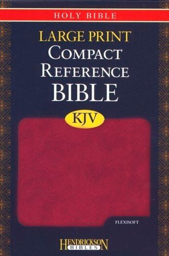 KJV Large Print Compact Reference Bible, Berry, Flexisoft, Flexisoft (LeatherLike, Berry) - Sewn Imitation Leather With ribbon marker(s)