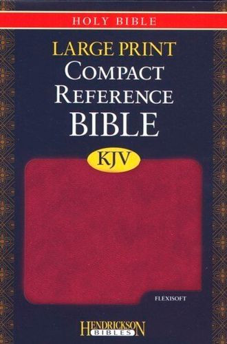 KJV Large Print Compact Reference Bible, Berry, Flexisoft, Flexisoft (LeatherLike, Berry) - Sewn Imitation Leather With ribbon marker(s)