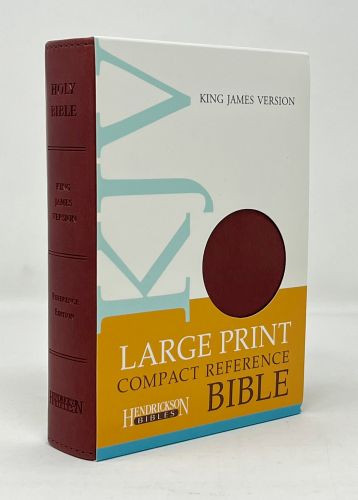 KJV Large Print Compact Reference Bible (Bonded Leather, Burgundy, Red Letter) - Bonded Leather Burgundy