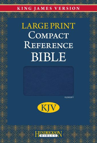 KJV Large Print Compact Reference Bible (Flexisoft, Blue, Red Letter) - Sewn Imitation Leather