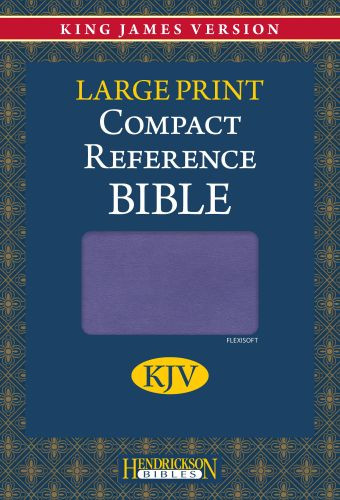 KJV Large Print Compact Reference Bible, Flexisoft (LeatherLike, Lavender, Red Letter) - Sewn Lavender Imitation Leather