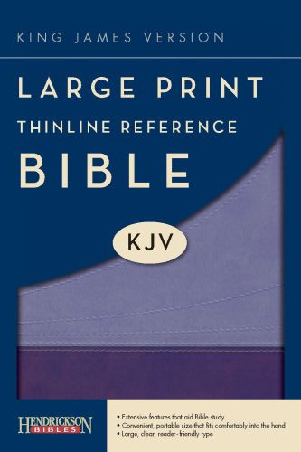 KJV Large Print Thinline Reference Bible (Flexisoft, Purple Royalty/Lavender, Red Letter) - Sewn Lavender/Purple Royalty Imitation Leather With ribbon marker(s)