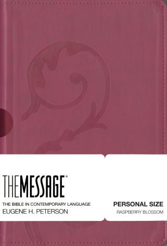 The Message Personal Size  - Leather-Look Raspberry Blossom With ribbon marker(s)