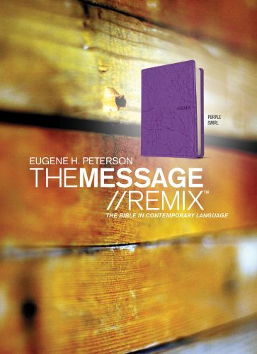 Message//REMIX  - Leather-Look Purple Swirl With ribbon marker(s)