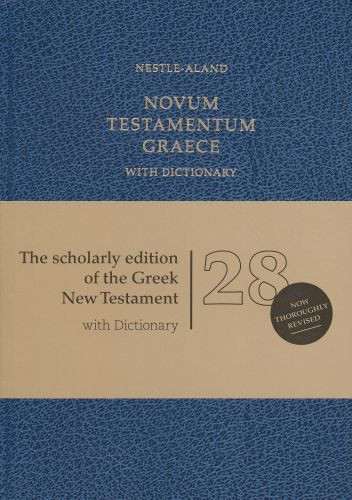 Novum Testamentum Graece (NA28) with Dictionary (Imitation Leather, Blue) - Sewn Imitation Leather With ribbon marker(s)