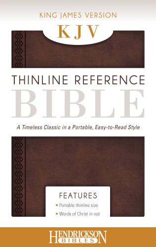 KJV Thinline Reference Bible (Flexisoft, Chestnut Brown, Red Letter) - Sewn Chestnut Brown Imitation Leather With ribbon marker(s)