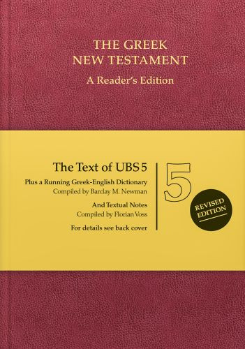 UBS5 Greek New Testament, Reader's Edition, Burgundy (Hardcover) - Hardcover Cloth over boards