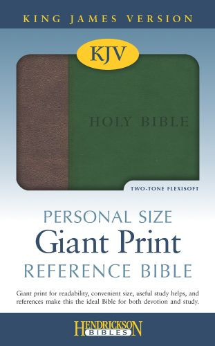 KJV Personal Size Giant Print Reference Bible, Flexisoft  - Sewn Imitation Leather With ribbon marker(s)