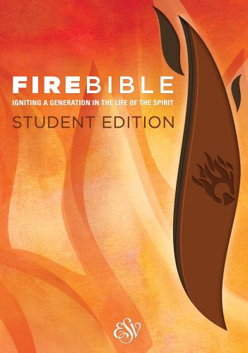 ESV Fire Bible Student Edition (Flexisoft, Brown/Chestnut) - Sewn Chestnut Imitation Leather