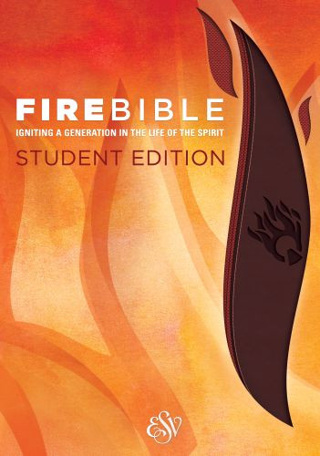 ESV Fire Bible Student Edition (Flexisoft, Brick/Plum) - Sewn Plum/Brick Imitation Leather