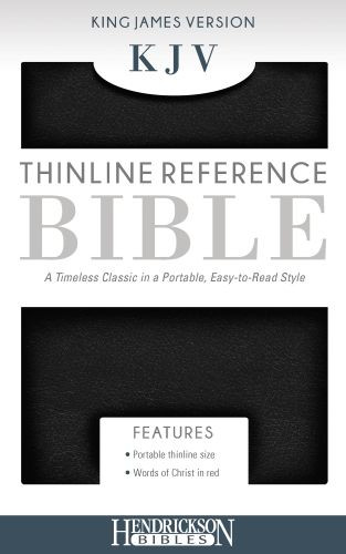 KJV Thinline Reference Bible (Flexisoft, Black, Red Letter) - Sewn Imitation Leather With ribbon marker(s)